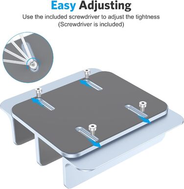 Підставка для ноутбука OMOTON: регульована, для екранів до 17.3 дюймів, сумісна з MacBook Air/Pro (блакитна)