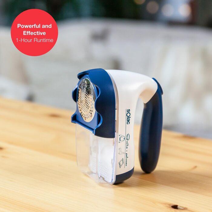 Електричний видалення ворсу Solac | 3 рівні гоління | Знімний контейнер | Портативний | Клинок з нержавіючої сталі | Зарядний пристрій або батарейки | Широкий зріз | Автоматичне гоління