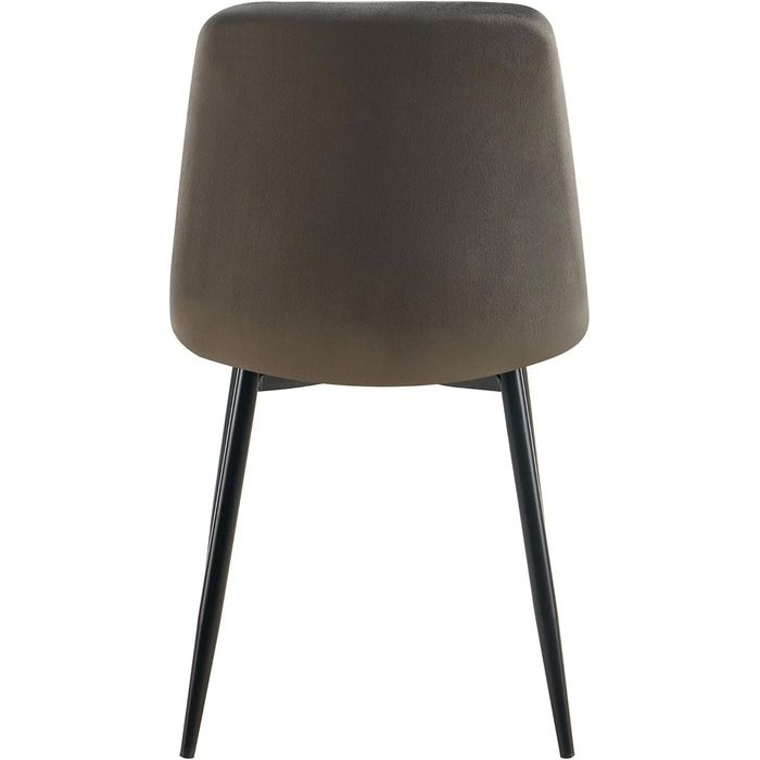 CLP Комплект обідніх стільців 4 шт. з велюру Asti, зручні кухонні стільці з м'яким сидінням, стільці для обідньої кімнати з підлокітниками, витримують до 150 кг, колір: антрацит