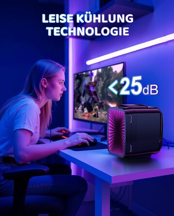 Міні-холодильник LIGIANT MF01C на 4л з підсвіткою (7 режимів), функція охолодження та підігріву, AC/DC, для авто, офісу та геймерської кімнати, чорний