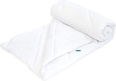 Пухова ковдра 135x200 см – середньої теплоти, мікрофібра, сертифікат Oeko-Tex, для алергіків, дихаюча, виготовлена в ЄС, пральна, ковдра 135x200