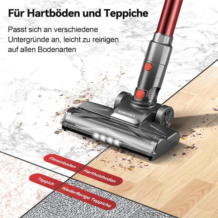 Пилосос вертикальний 6-в-1 з ручним режимом, 6м кабель, потужність 600W, 23Kpa, без мішка, для твердих поверхонь та килимів