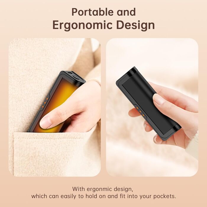 Jonwall Електричні грілки для рук, перезаряджувані, 2 шт. у наборі, USB, 3 режими нагріву, для кемпінгу, гольфу, подарунок, чорні