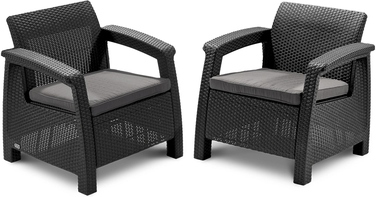 Комплект садових меблів Keter з пластику, сірий, 4 предмети