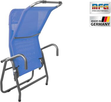 Лежак для басейну та сауни MFG, 3', антрацитовий/блакитний