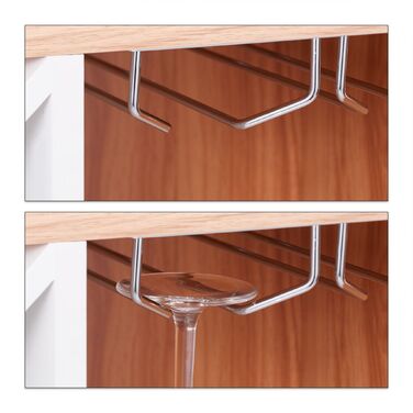 Великий винний стеллаж Relaxdays з тримачами для келихів