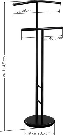 Вішак-камердинер, 114,5 см, чорний