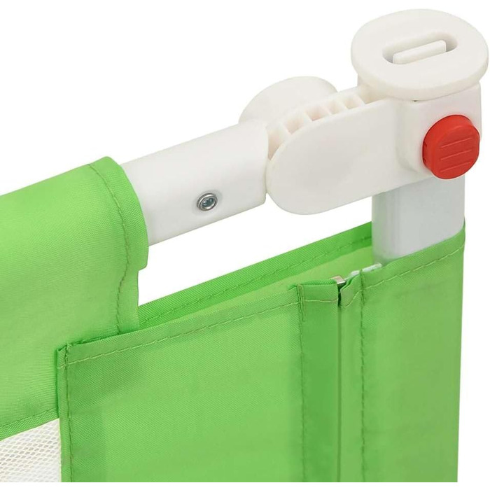 Бортик для ліжка дитячого vidaXL 200x25 см, зелений - захист від випадання, тканинний бортик для малюка