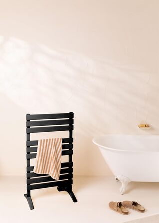 Електричний рушникосушарка CREATE / WARM 500W, чорний, з ніжками, 103x55x5 см, термостат, низьке споживання