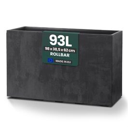 Плантатор Kreher XL Millennium: кашпо для квітів з каменю, різні розміри та кольори (коричневий, бежевий, антрацитовий, сірий). З міцного пластику.