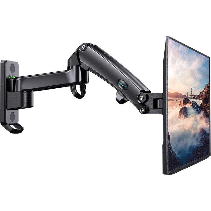 Кріплення для монітора HUANUO, 17-35 дюймів, LED/LCD/TV, VESA 75/100/200mm, регульоване, поворотне, з газовою пружиною