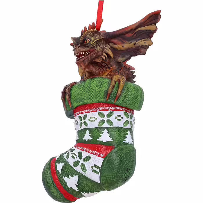 Декоративна підвіска Nemesis Now Gremlins Mohawk, зелена, 12 см, святкова