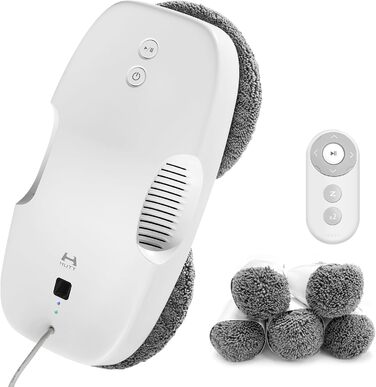 Робот для миття вікон Hutt DDC55: електричний, автоматичний, для внутрішніх та зовнішніх вікон, скла, плитки. В комплекті 12 ганчірок