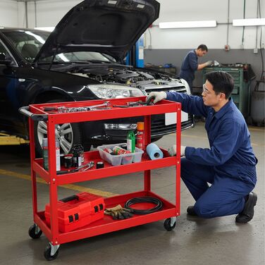 Робочий візок Relaxdays з 3 ящиками