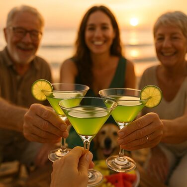 Набір коктейльних склянок Let's Say Cheers (4 шт) з акрилу, безпечні, багаторазові, BPA-free, прозорі, для подарунків, вечірок, бару, басейну