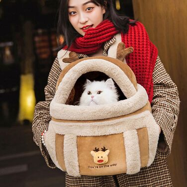 Клітка для собак зимова котячий рюкзак кошеня плюшевий