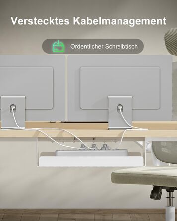 Регульований стіл Devoko 200x80 см з USB-C, електричний, для дому та офісу, білий (200 x 80 см, дуб)