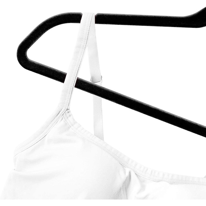 Високоякісна оксамитова вішалка для одягу в кольорі з срібним гачком / протиковзка / від StickandShine (чорний з срібним гачком), 100 шт.