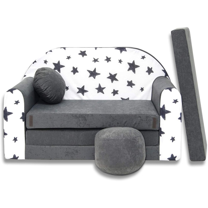 Дитяче крісло-софа 3в1 з функцією ліжка для дівчаток та хлопчиків, крісло-мішок, трансформер для дитячої кімнати (AC1)