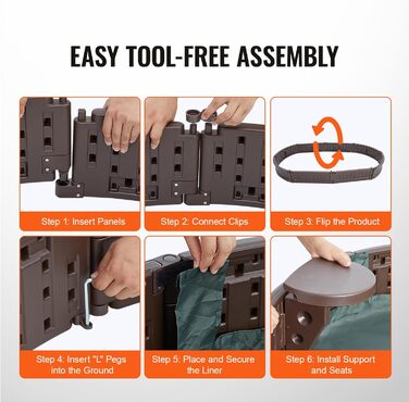 Дерев'яний пісочниця VEVOR з кришкою, восьмигранна, з 4 місцями для сидіння та підстилкою, для дітей 3-12 років, для саду, подарунок для хлопчиків та дівчаток (пластик + овал)