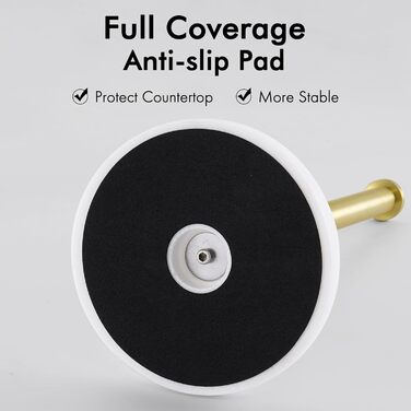 Тримач для паперових рушників KES з мармуром та нержавіючої сталі SUS304, настільний, золотого кольору, 14 см (KPH100S14B-2)