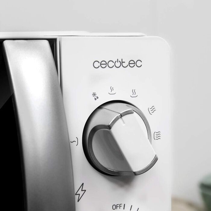 Мікрохвильова піч Cecotec ProClean 3060, 20 л, 700 Вт, Ready2Clean, 6 режимів, 3D Wave, срібляста з дзеркальними дверцятами