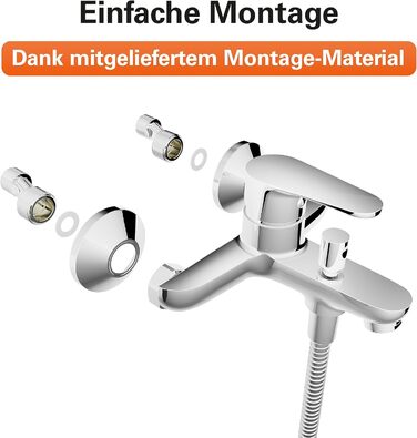 Змішувач для ванни EISL CLAUDIO з душовим підключенням, хром, однорідний, NI023CALCR