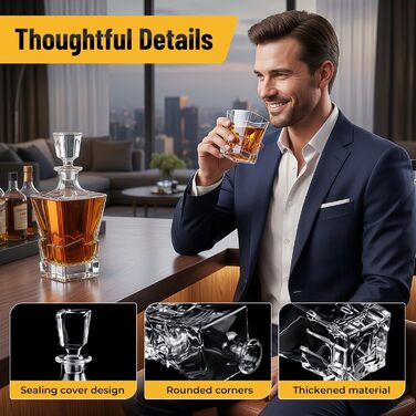 Набір віскі: декантик 800 мл, 2 келихи, 8 каменів. Подарунковий набір віскі для чоловіків