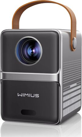 Mini-проектор WiMiUS 18000 Люмен з Wi-Fi та Bluetooth, 1080P Full-HD, для домашнього кінотеатру, сумісний з iOS/Android/Laptop/USB/PS5/AV, чорний