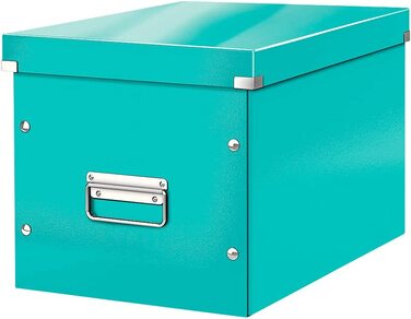 Ящик для зберігання і транспортування Leitz Click & Store, кубічна форма, 61080095 (великий, Світло-блакитний)