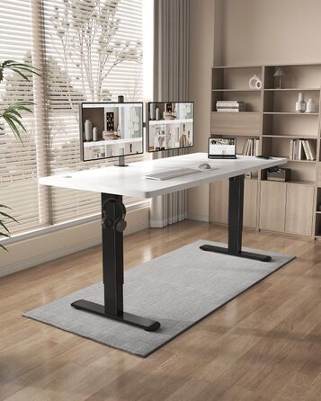 Регульований стіл Flamaker: електричний, з пам'яттю, для офісу, 180x80 см, коричневий