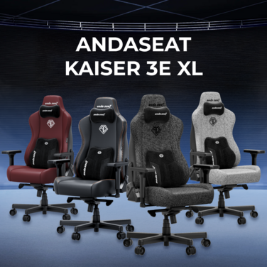 Крісло ігрове Anda Seat Kaiser 3E Dark Grey Fabric Size XL
