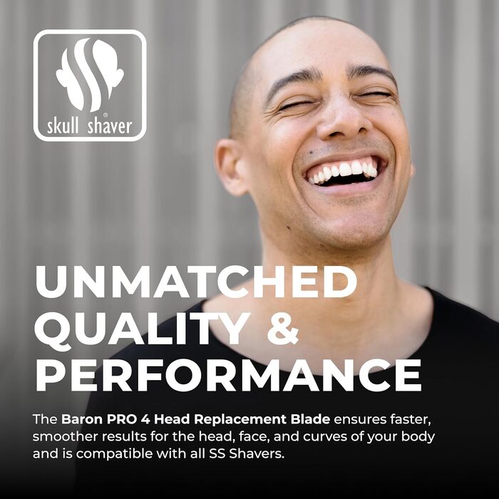 Змінні леза для бритви Skull Shaver Baron PRO (4 шт.) для моделей Pitbull, Palm та Butterfly Kiss