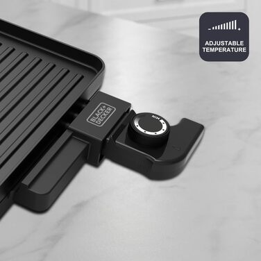 Електричний гриль-планка BLACK+DECKER BXGB2200E 2200W з регулюванням температури та антипригарним покриттям