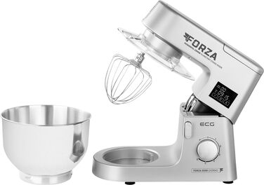 Кухонний комбайн ECG FORZA 5500 Giorno Argento 1500 Вт сенсорний світлодіодний дисплей сріблястий