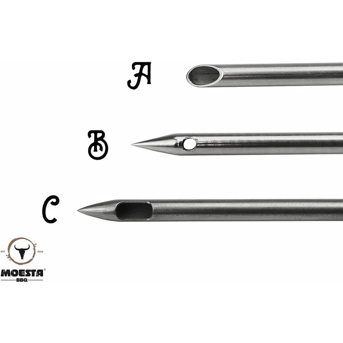 Спринцовка для м'яса MOESTA-BBQ 10396 - нержавіюча сталь, 5 насадок для маринування та приготування
