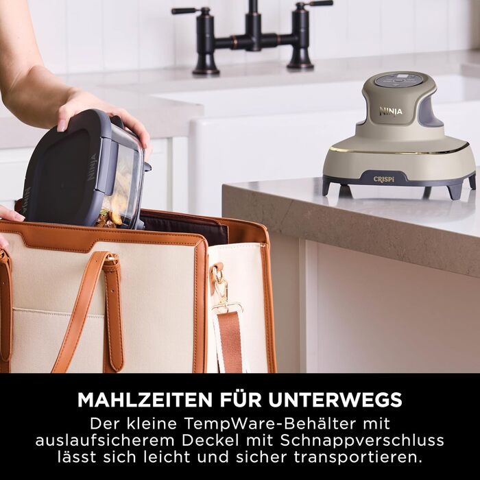 Ninja CRISPi Airfryer – фритюрниця-конвекційна піч, 3.8 л, 4-в-1, 1700 Вт, Stone Gold FN101EUSTGD