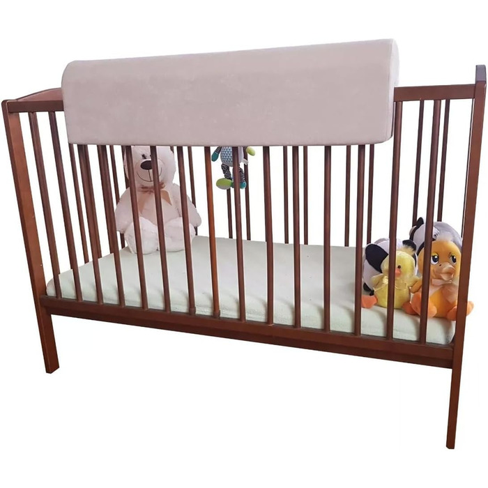 Захист для ліжечка дитячого бортик-подушка від випадання (120 см, Бежевий)