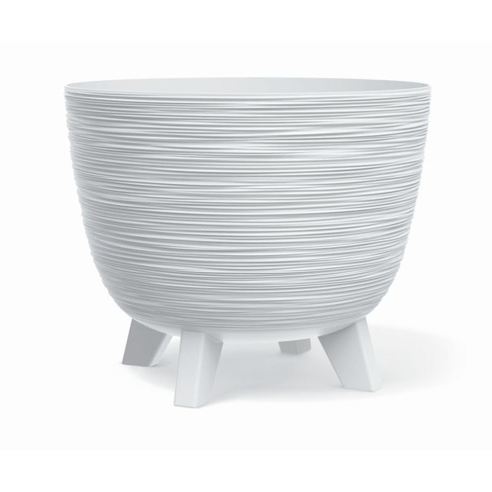 Квітчанка BirnePower Furu Ø 39,5 см, 26 л, антрацит, круглі, з ніжками, для внутрішнього та зовнішнього використання, пластик, стійка до погодних умов, сучасний дизайн