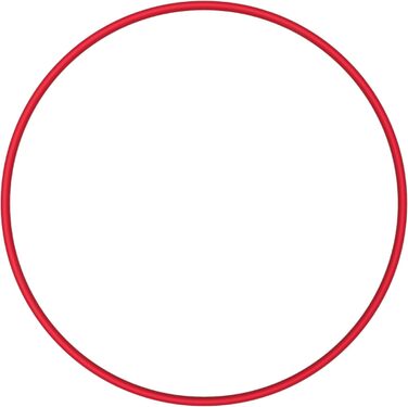 Фітнес-шина NiroSport Hula Hoop для дітей та дорослих, алюміній, що не б'ється, діаметр 90 см, вага 360 (червоний)