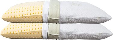 Ортопедичні подушки EVERGREENWEB 2 шт. з віскоеластичної піни 40x70x12 см з чохлом з алое вера. Виробництво Італія.