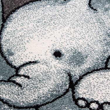 Домашній дитячий килим з коротким ворсом дизайн слонової кістки дитяча ігрова кімната дитяча кімната висота ворсу 11 мм М'який прямокутний круглий бігун Розмір120x170 см (200x290 см, синій)