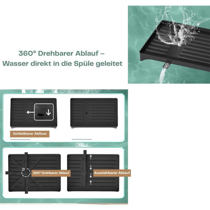 Сушарка для посуду нержавіюча сталь, 2-ярусна, з піддоном та відділенням для столових приборів, компактна для кухні