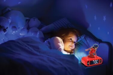 Дитячий ліхтарик-годинник Disney Stitch RL800D1, рожевий: будильник, нічник, мелодії, LCD-дисплей