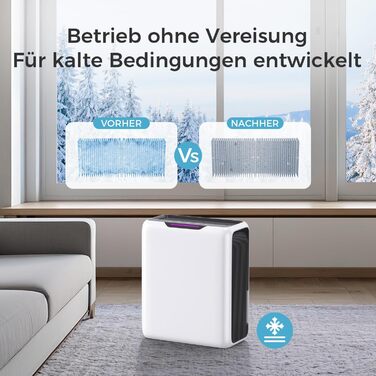 Електричний осушувач повітря 3л, для дому до 20㎡, з технологією Dual Peltier, 30дБ, таймер 24г