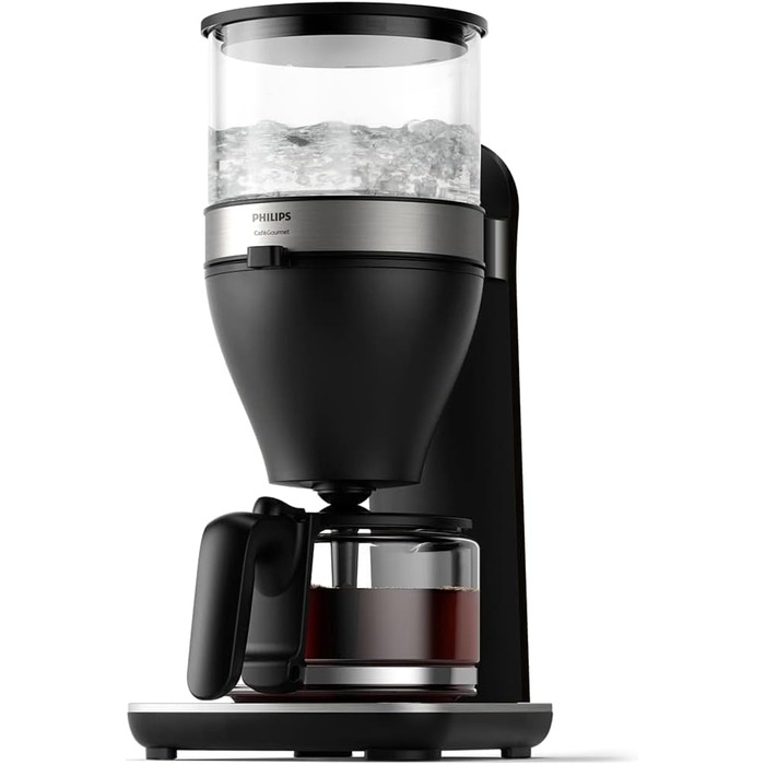 Кавоварка фільтраційна Philips, 1.25 л, до 15 чашок, Boil & Brew, чорна/срібляста (HD5416/60)