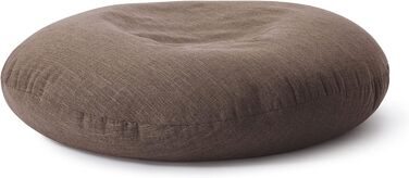 Лаунж Lumaland Beanbag Диван-мішок зі спинкою Гнучка внутрішня крісло-мішок Ергономічний і міцний З адаптивним заповненням EPS Чохол, який можна прати (120 x 80 x 75 см, коричневий)