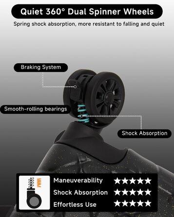 Набір валіз Sea Choice: 3 валізи з жорстким корпусом, розширювані, з TSA замком (20, 24, 28 дюймів)
