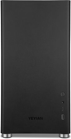 YEYIAN Hussar Plus Full Tower корпус для ПК з прозорою скляною боковиною, сумісний з ATX, Micro ATX, Mini ITX, з вентилятором 120 мм