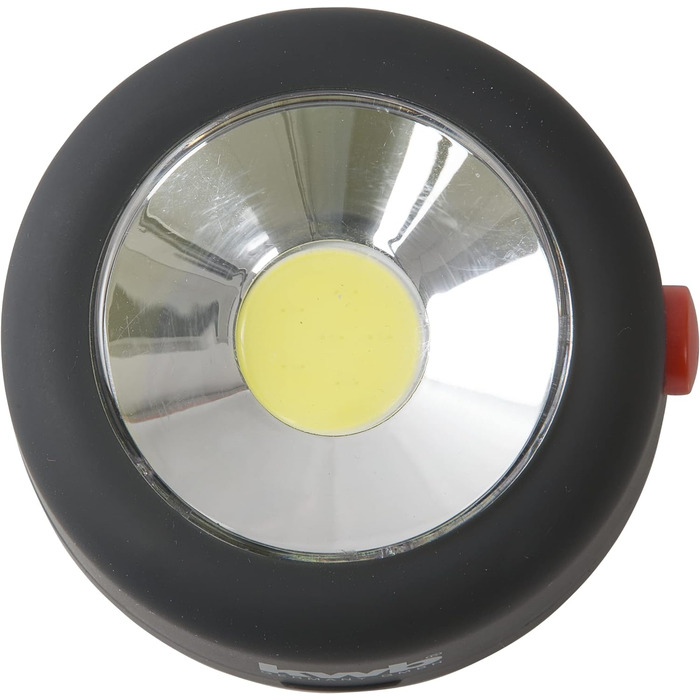 Робоче світло міцна лампа для майстерні з магнітною основою (поворотна), гачком для підвішування, функцією ліхтарика, плоска, чорна (кругла, робоча лампа кругла)